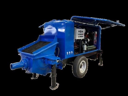 Pompa per calcestruzzo rimovibile su rimorchio per il trasporto di calcestruzzo a lunga distanza in progetti di ingegneria su larga scala